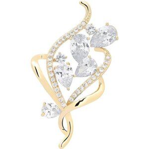 Crystal Flower Brooches Pins for Women bouquets Costume Jewelry Gifts